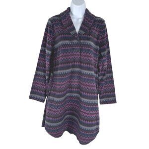 Lauren Ralph Lauren Fleece Nightgown Medium Fair Isle Aztec NWT TP-3601